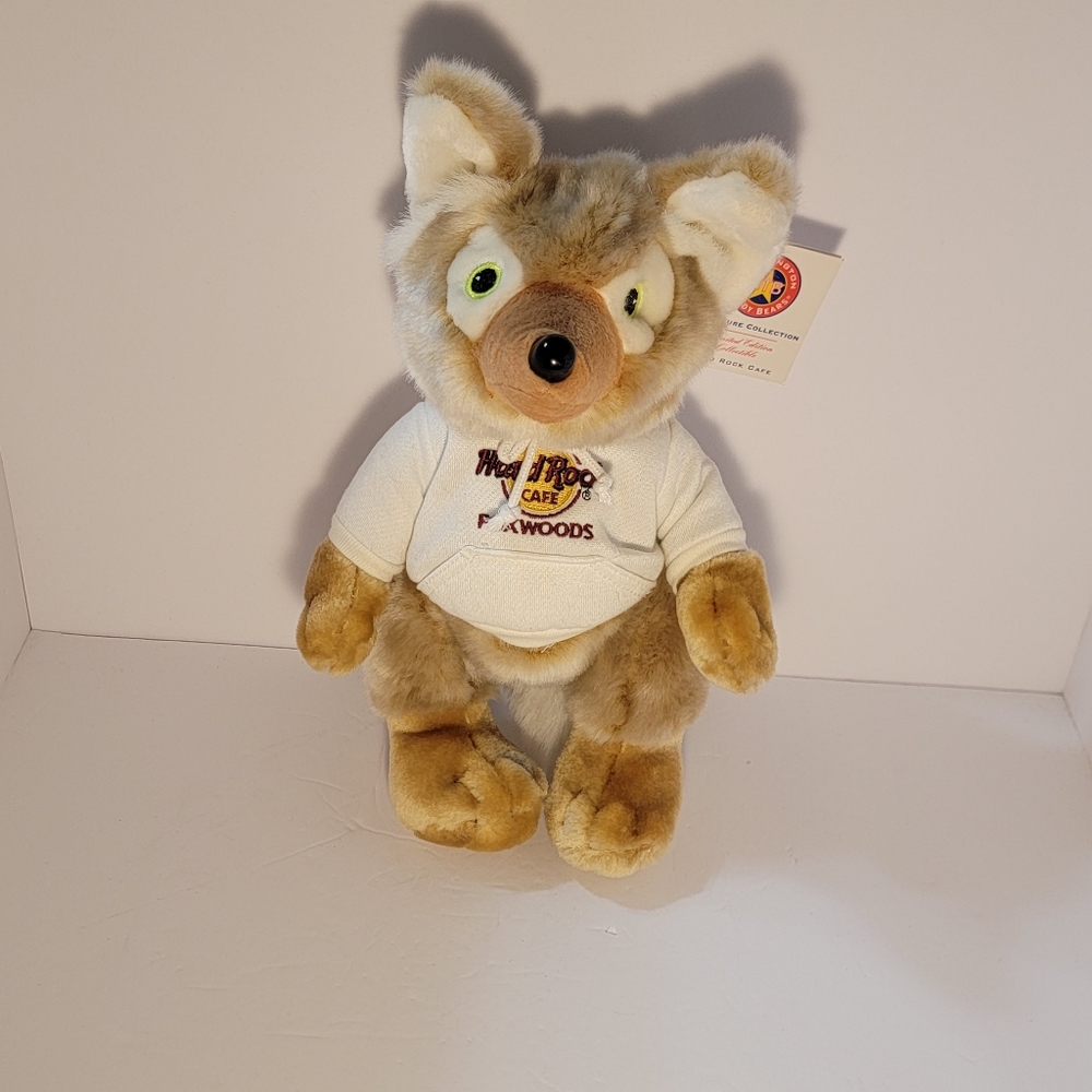 Hard Rock Cafe Foxwoods Herrington Teddy Bear Wolf Plush Hoodie 2008